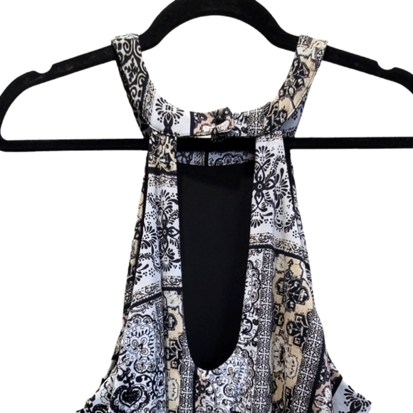 XL Sleeveless Paisley Side Slit Open Back Maxi Dress Summer - Picture 4 of 7